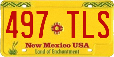 NM license plate 497TLS