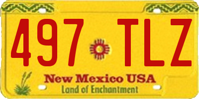 NM license plate 497TLZ