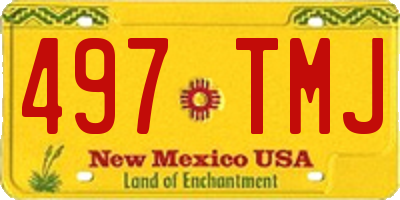 NM license plate 497TMJ