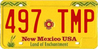 NM license plate 497TMP