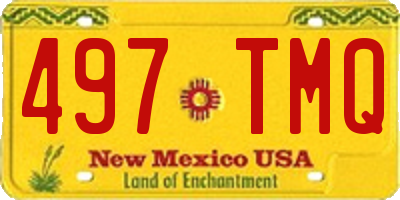 NM license plate 497TMQ
