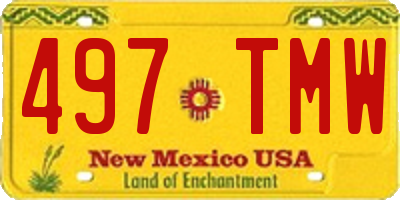 NM license plate 497TMW
