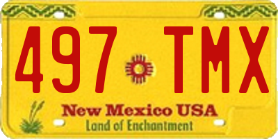 NM license plate 497TMX