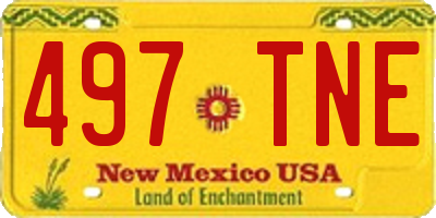 NM license plate 497TNE