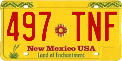 NM license plate 497TNF