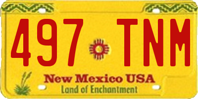 NM license plate 497TNM