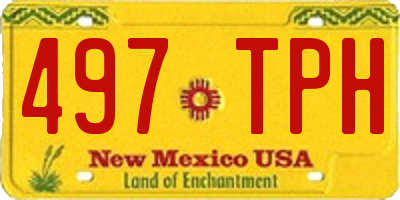 NM license plate 497TPH