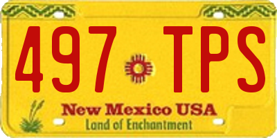 NM license plate 497TPS