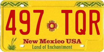 NM license plate 497TQR