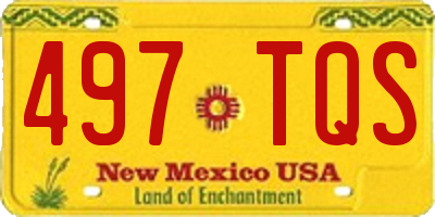 NM license plate 497TQS