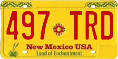 NM license plate 497TRD