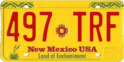 NM license plate 497TRF