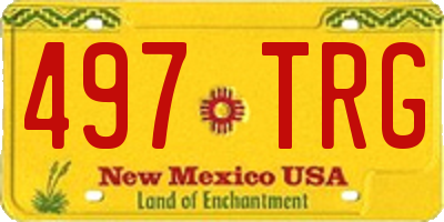 NM license plate 497TRG