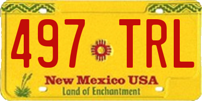 NM license plate 497TRL
