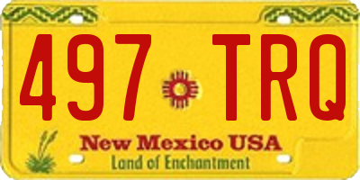 NM license plate 497TRQ