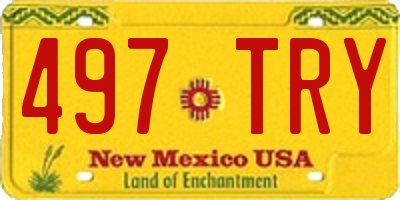 NM license plate 497TRY