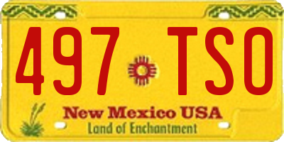 NM license plate 497TSO