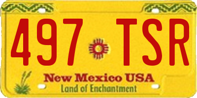 NM license plate 497TSR