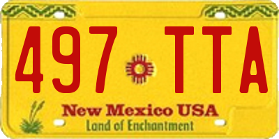 NM license plate 497TTA