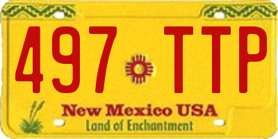 NM license plate 497TTP