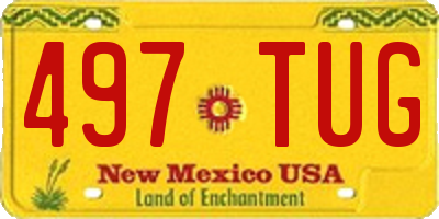 NM license plate 497TUG