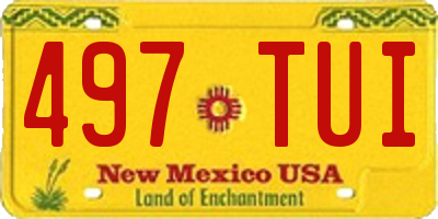 NM license plate 497TUI
