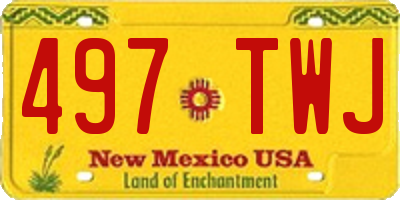 NM license plate 497TWJ