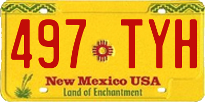 NM license plate 497TYH