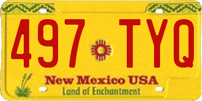 NM license plate 497TYQ