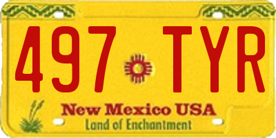 NM license plate 497TYR