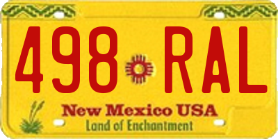 NM license plate 498RAL
