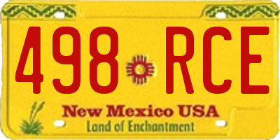 NM license plate 498RCE