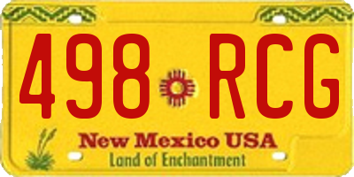 NM license plate 498RCG