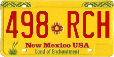 NM license plate 498RCH