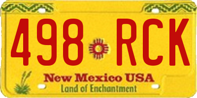 NM license plate 498RCK