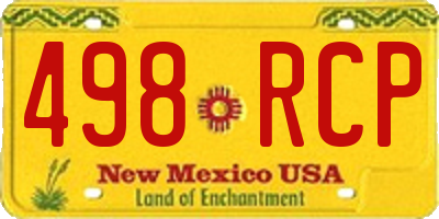 NM license plate 498RCP