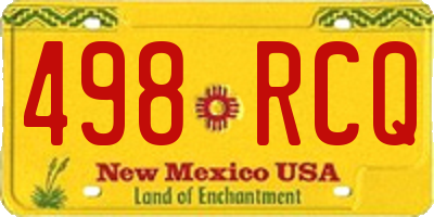 NM license plate 498RCQ