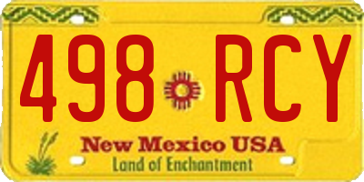 NM license plate 498RCY
