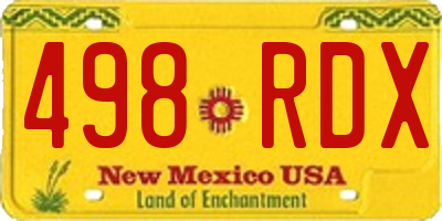 NM license plate 498RDX