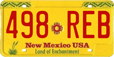 NM license plate 498REB