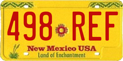 NM license plate 498REF