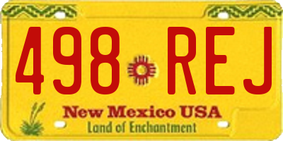 NM license plate 498REJ