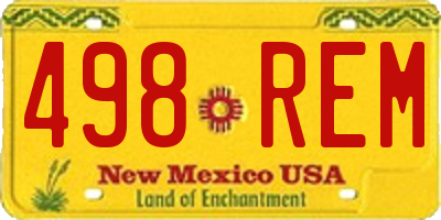 NM license plate 498REM