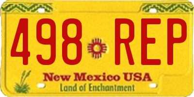 NM license plate 498REP