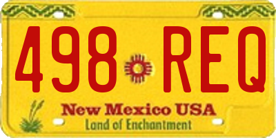 NM license plate 498REQ