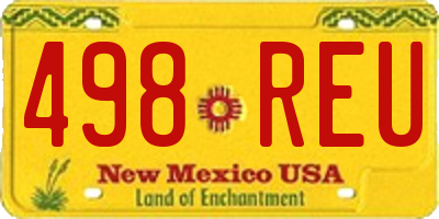 NM license plate 498REU