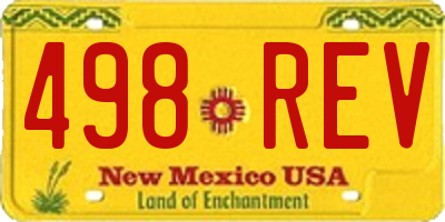 NM license plate 498REV