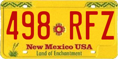 NM license plate 498RFZ