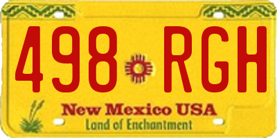 NM license plate 498RGH