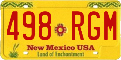 NM license plate 498RGM